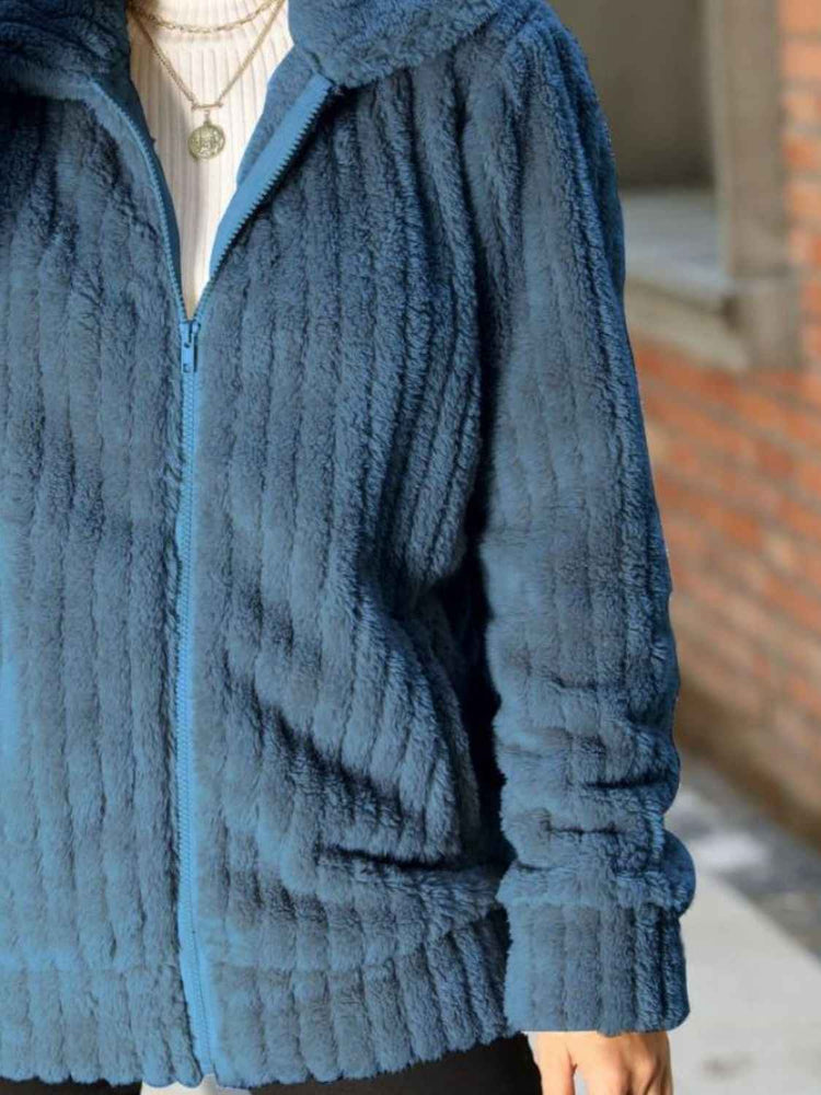 Zip-Up Collared Jacket for Ultimate Style and Versatile Comfort