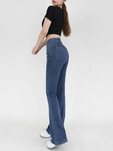 Wide Waistband Bootcut Jeans with Pockets – Comfort and Style Combined