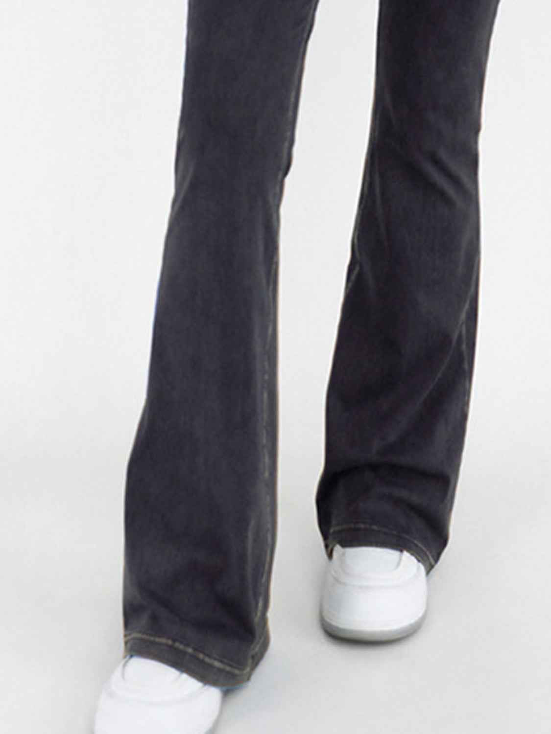Wide Waistband Bootcut Jeans with Pockets – Comfort and Style Combined