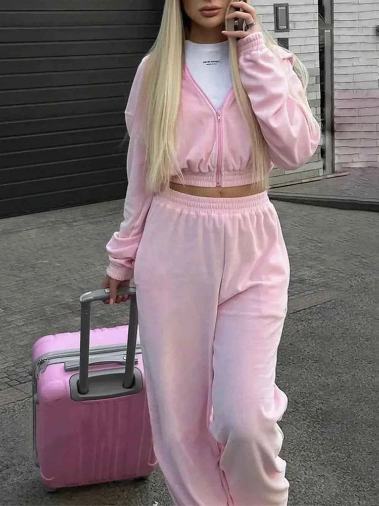 Zip Up Hoodie and Pants Set for Ultimate Comfort and Style