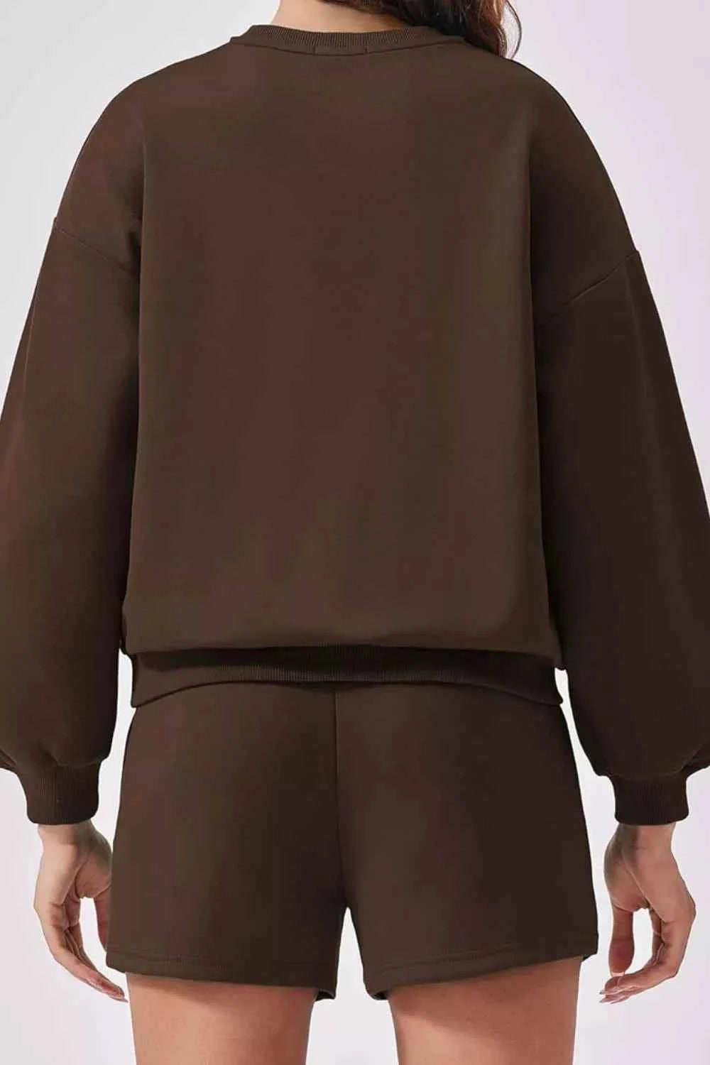 Round Neck Sweatshirt and Shorts Set for Ultimate Comfort and Style