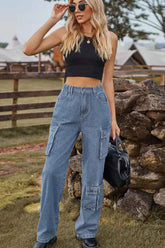 Loose Fit Long Jeans with Pockets for Ultimate Comfort and Style