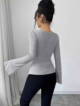 Cowl Neck Flare Sleeve Top for Trendy Comfort and Style