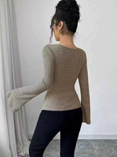 Cowl Neck Flare Sleeve Top for Trendy Comfort and Style