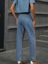 Pearl Straight Jeans with Pockets and Detail