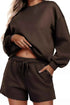 Round Neck Sweatshirt and Shorts Set for Ultimate Comfort and Style