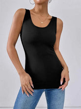 Scoop Neck Tank Top with Wide Straps for Effortless Style