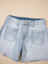 Wash High Rise Denim Shorts