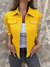 Button Front Denim Jacket for Effortless Style and Comfort
