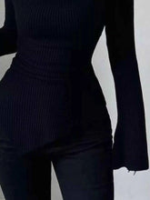 Cowl Neck Flare Sleeve Top for Trendy Comfort and Style