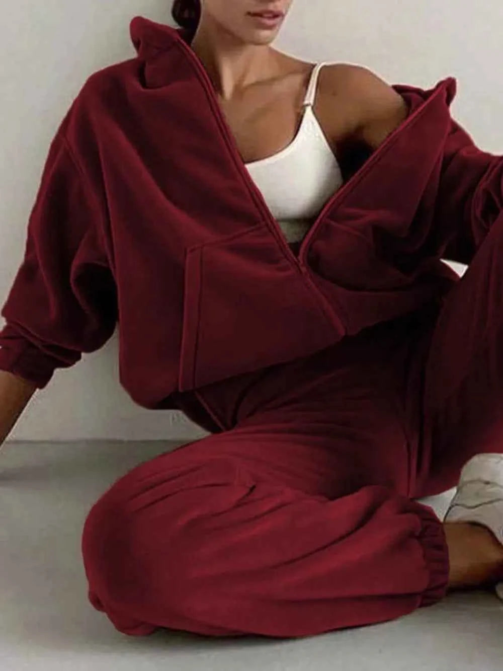 Zip Up Hoodie Joggers Set for Ultimate Comfort and Style