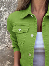 Button Front Denim Jacket for Effortless Style and Comfort