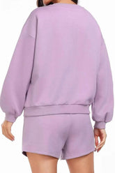 Round Neck Sweatshirt and Shorts Set for Ultimate Comfort and Style