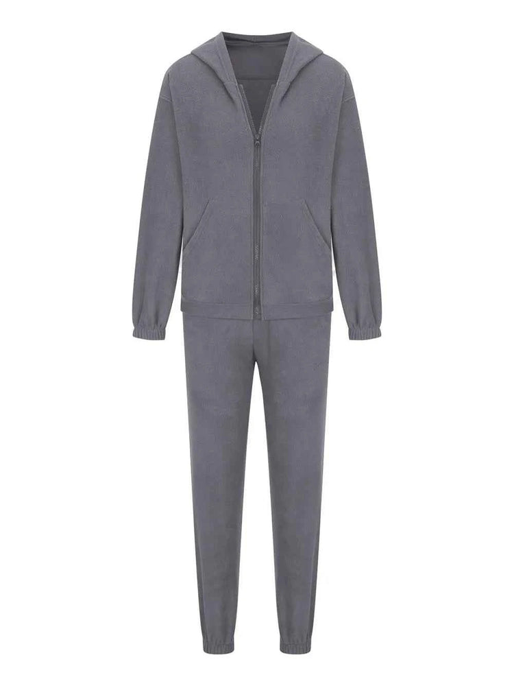 Zip Up Hoodie Joggers Set for Ultimate Comfort and Style