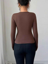 Twist Front Long Sleeve T-Shirt with Ring Detail
