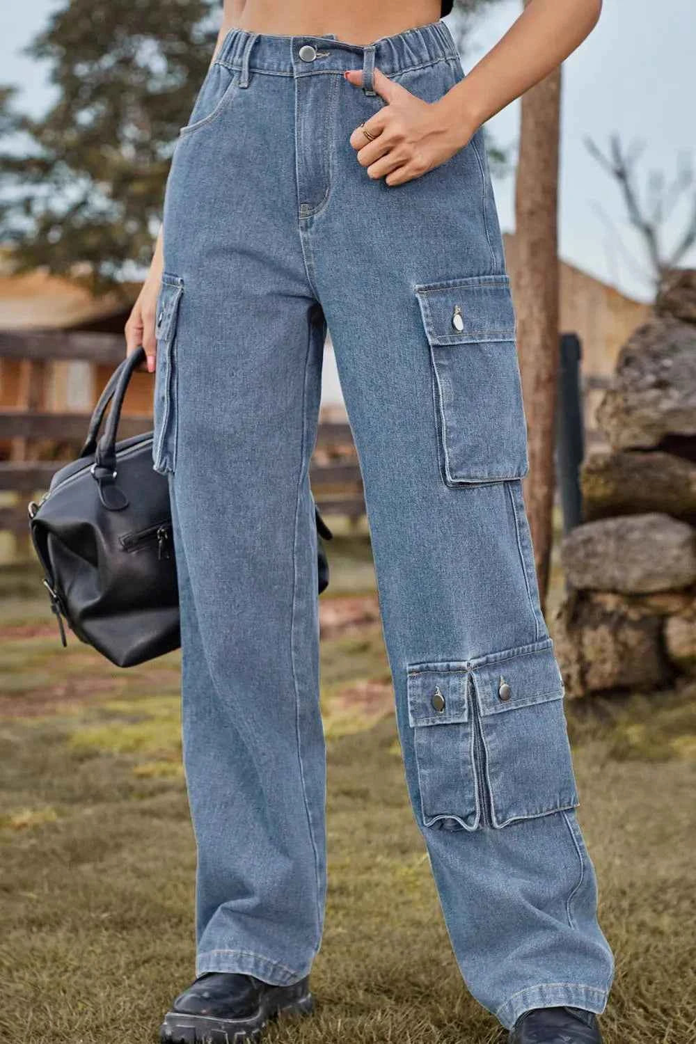 Loose Fit Long Jeans with Pockets for Ultimate Comfort and Style