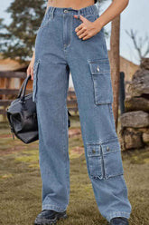 Loose Fit Long Jeans with Pockets for Ultimate Comfort and Style