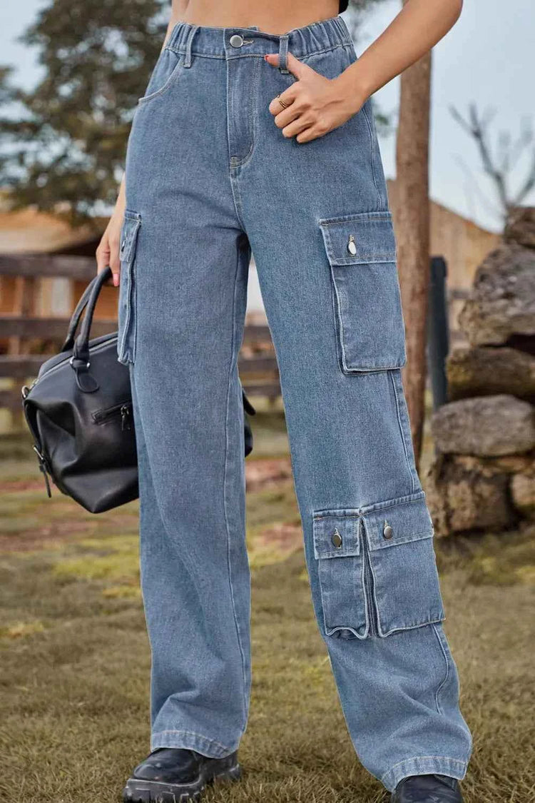 Loose Fit Long Jeans with Pockets for Ultimate Comfort and Style