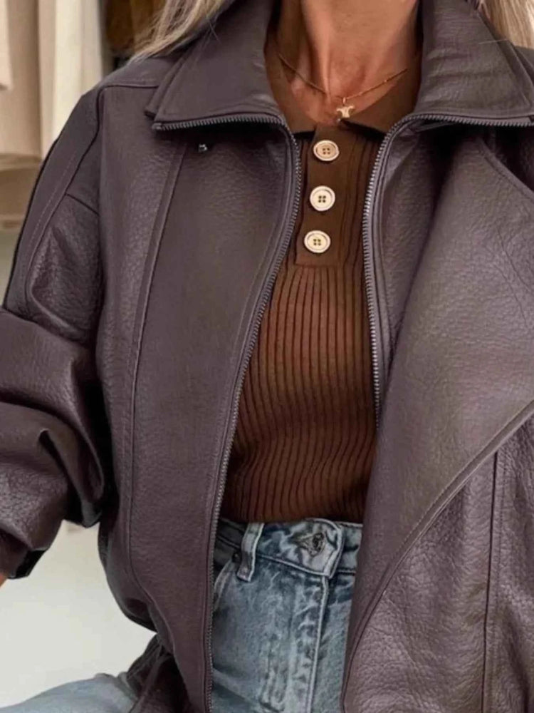 Leather Zip Up Jacket for Ultimate Style and Comfort