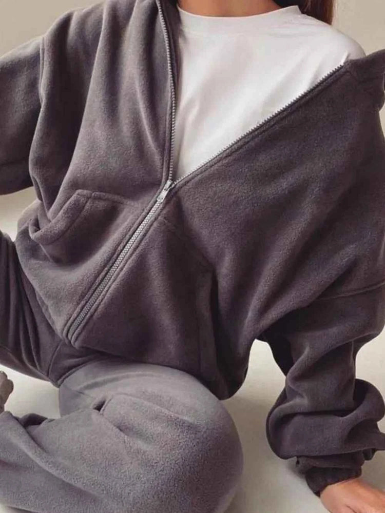 Zip Up Hoodie Joggers Set for Ultimate Comfort and Style