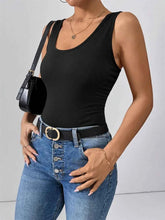 Scoop Neck Tank Top with Wide Straps for Effortless Style