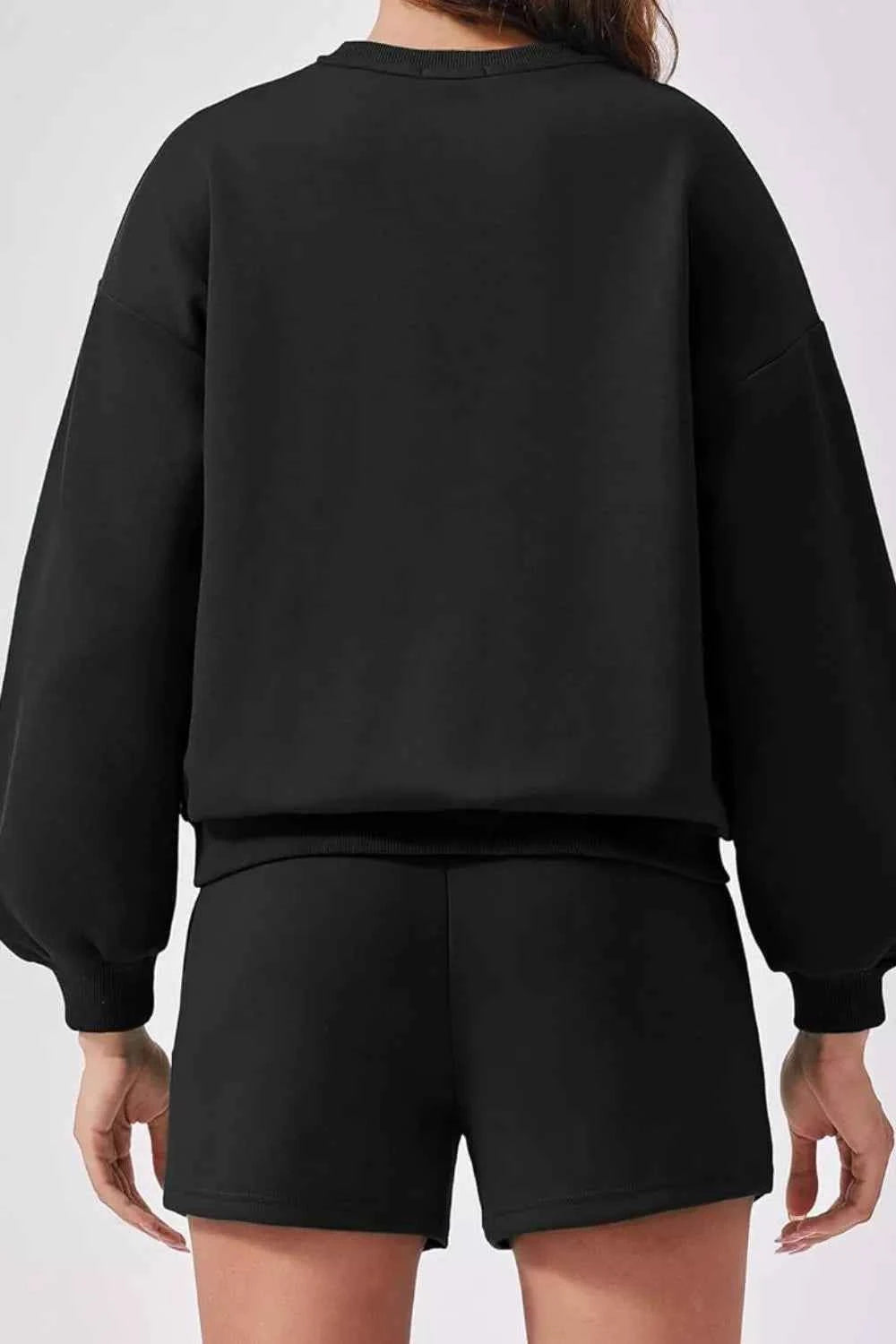 Round Neck Sweatshirt and Shorts Set for Ultimate Comfort and Style