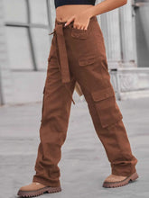 High-Waisted Cargo Jeans with Multi-Pocket Design for Ultimate Style and Comfort