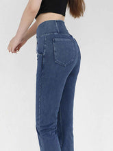 Wide Waistband Bootcut Jeans with Pockets – Comfort and Style Combined