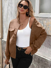 Zip Up Dropped Shoulder Jacket for Effortless Style and Ultimate Comfort