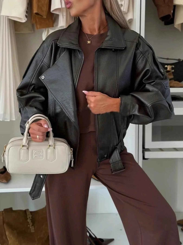 Leather Zip Up Jacket for Ultimate Style and Comfort