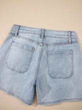 Wash High Rise Denim Shorts