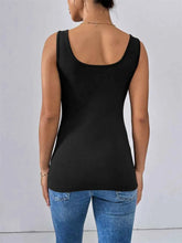 Scoop Neck Tank Top with Wide Straps for Effortless Style
